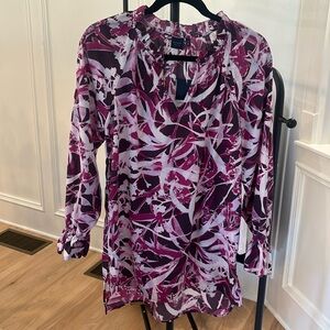 NWT Kaari Blue printed long sleeve tunic